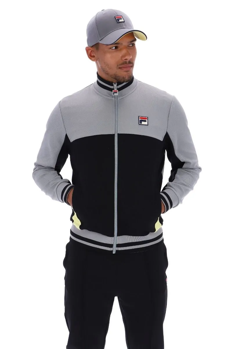 Fila Black Sharkskin Funel Neck Track Jacket