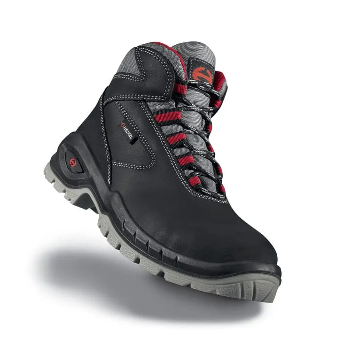 Heckel SUXXEED Black, Grey, Red Composite Toe Capped Men's Ankle Safety Boots, UK 8, EU 42