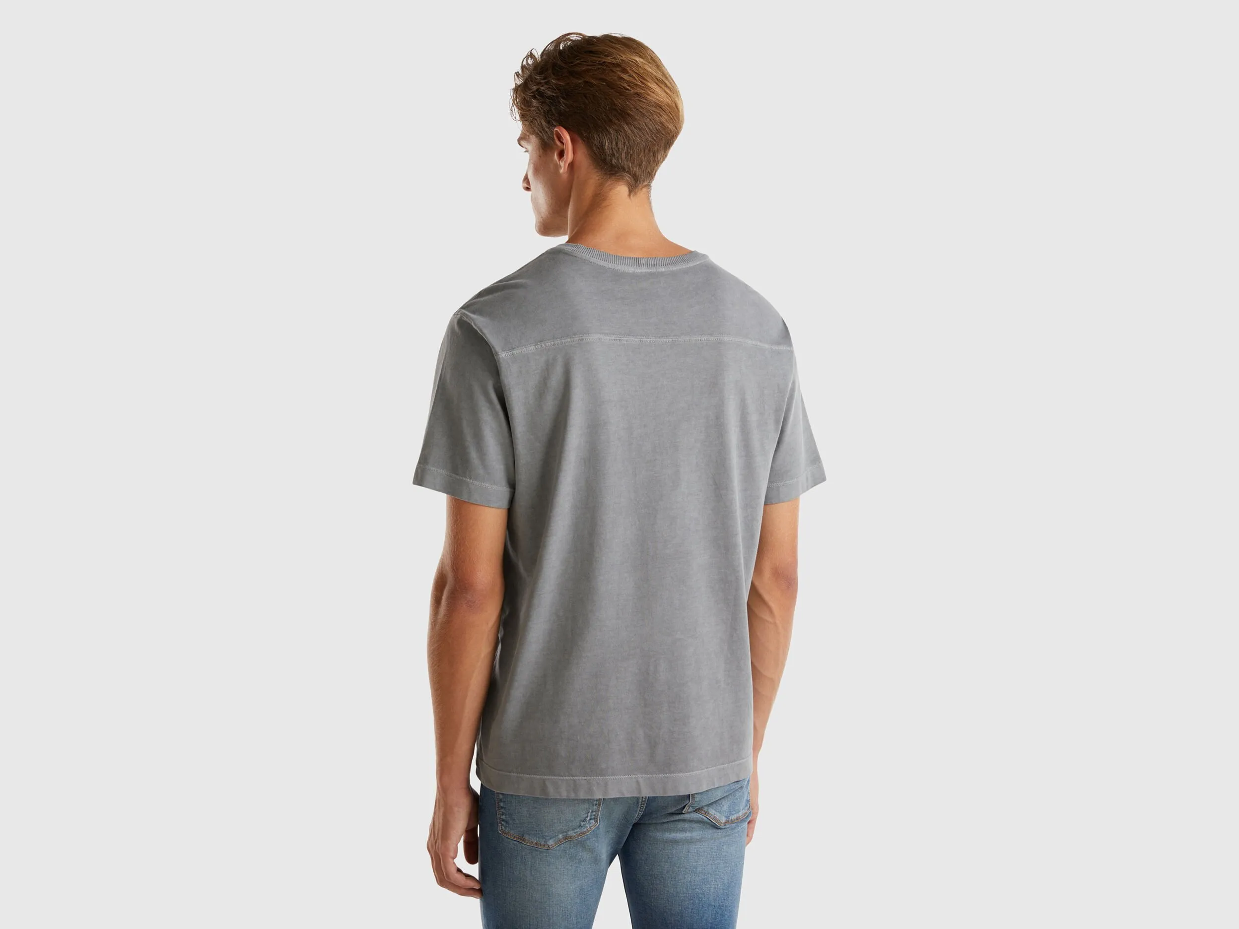 Organic cotton t-shirt - Gray | Benetton