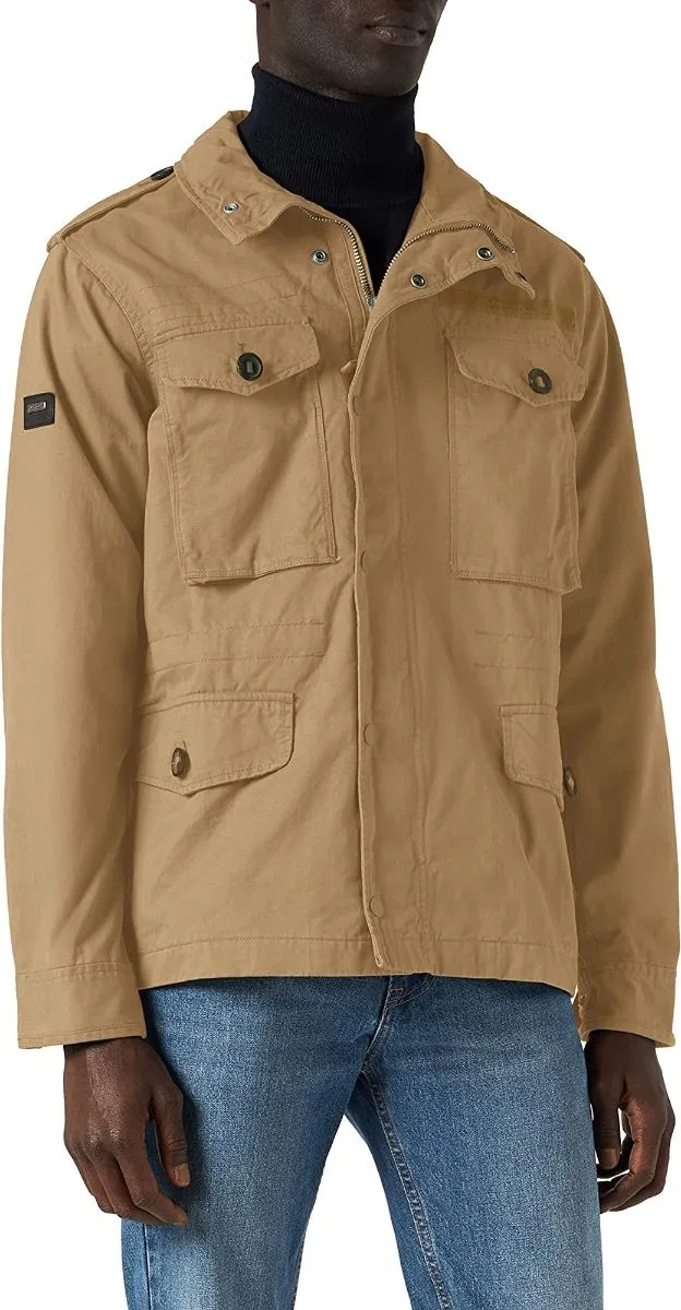 Beige Superdry Vintage Field Canvas Jacket
