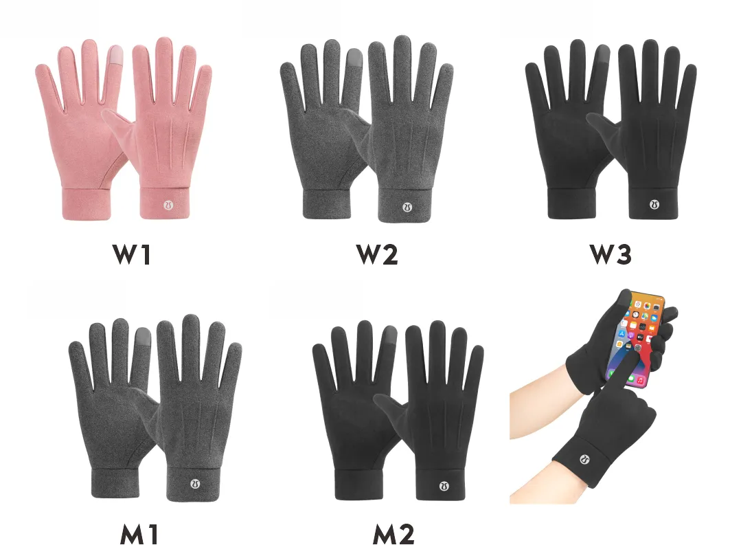 womens & mens lu touch finger gloves