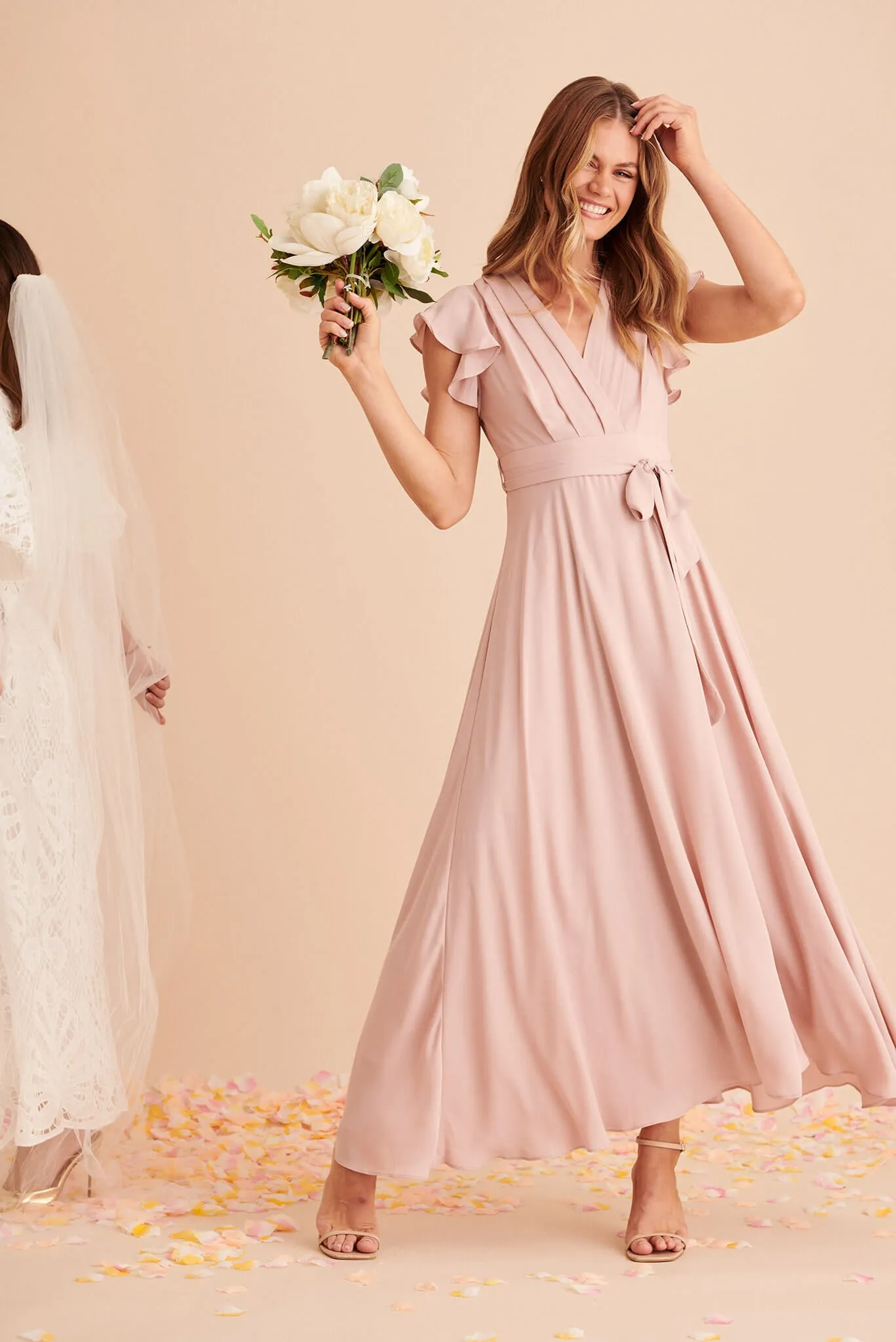 Wynter Maxi Dress in Blush Chiffon